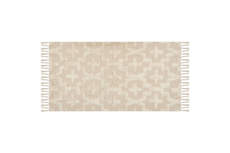 Puuvillamatto Itangar 80x150 cm - Beige - Kodintekstiilit & matot - Matto - Moderni matto - Puuvillamatto