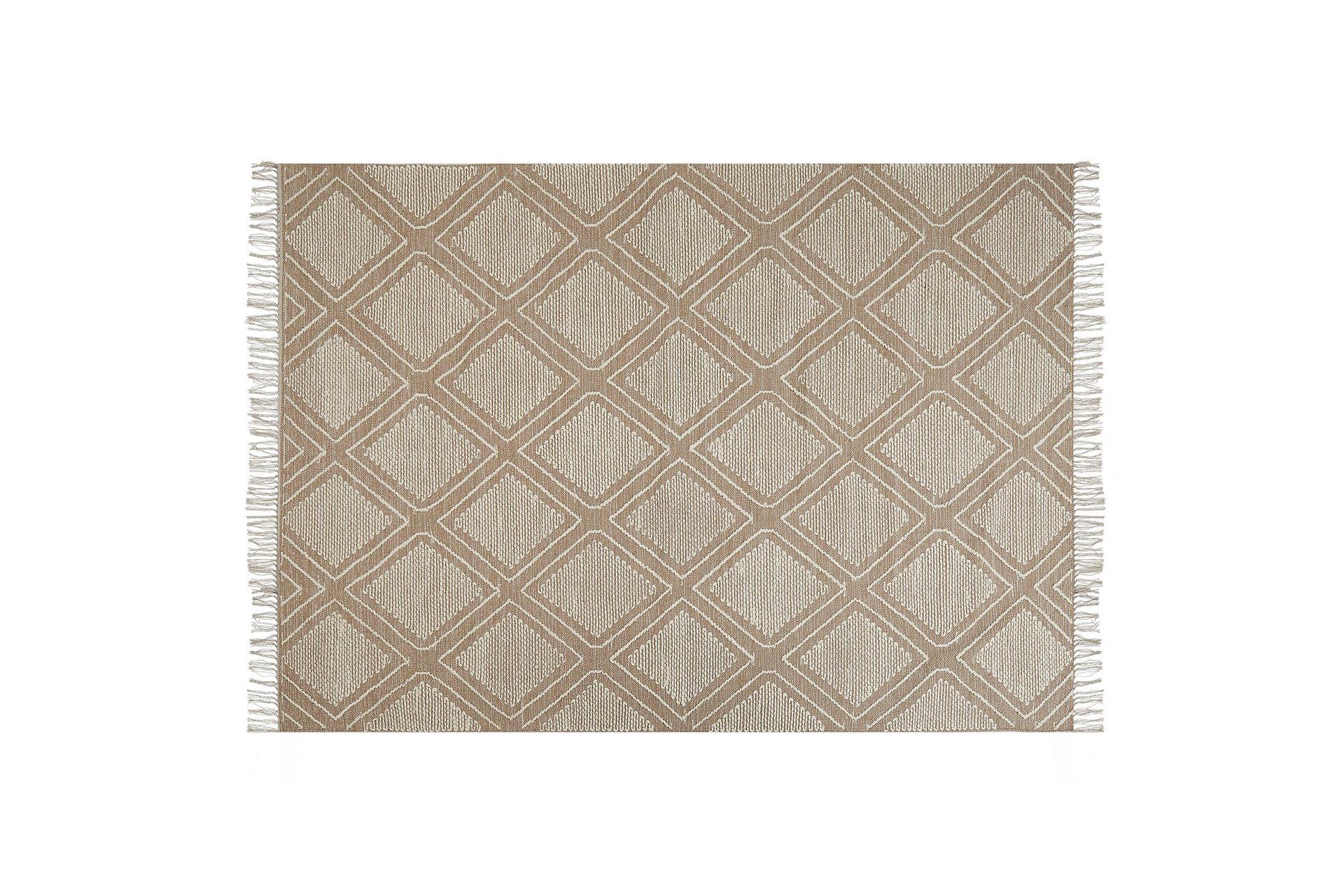 Puuvillamatto Kacem 140x200 cm - Beige - Kodintekstiilit & matot - Matto - Moderni matto - Puuvillamatto