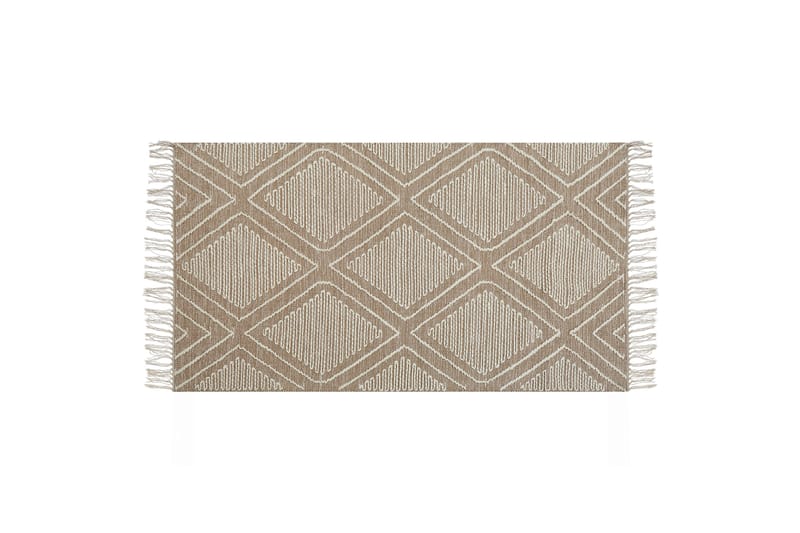 Puuvillamatto Kacem 80x150 cm - Beige - Kodintekstiilit & matot - Matto - Moderni matto - Puuvillamatto