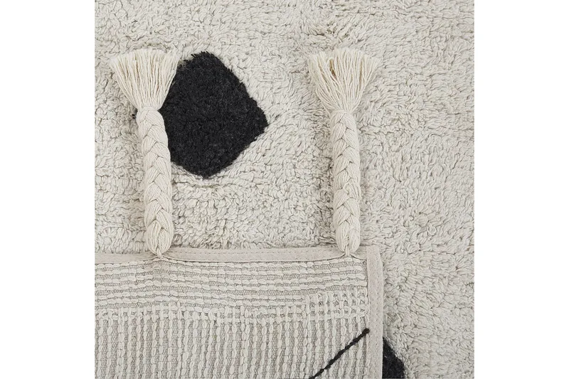 Puuvillamatto Khemisset 160x230 cm - Musta/Valkoinen - Kodintekstiilit & matot - Matto - Moderni matto - Puuvillamatto