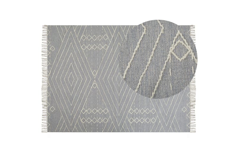 Puuvillamatto Khenifra 160x230 cm - Harmaa - Kodintekstiilit & matot - Matto - Moderni matto - Puuvillamatto