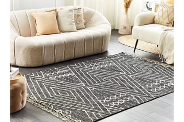 Puuvillamatto Khenifra 160x230 cm - Musta/Valkoinen - Kodintekstiilit & matot - Matto - Moderni matto - Puuvillamatto