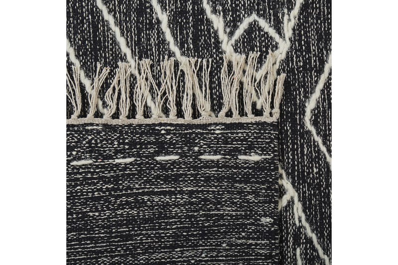 Puuvillamatto Khenifra 160x230 cm - Musta/Valkoinen - Kodintekstiilit & matot - Matto - Moderni matto - Puuvillamatto