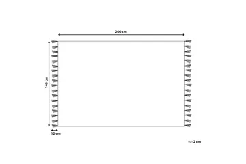 Puuvillamatto Kirsehir 140x200 cm - Punainen - Kodintekstiilit & matot - Matto - Moderni matto - Puuvillamatto