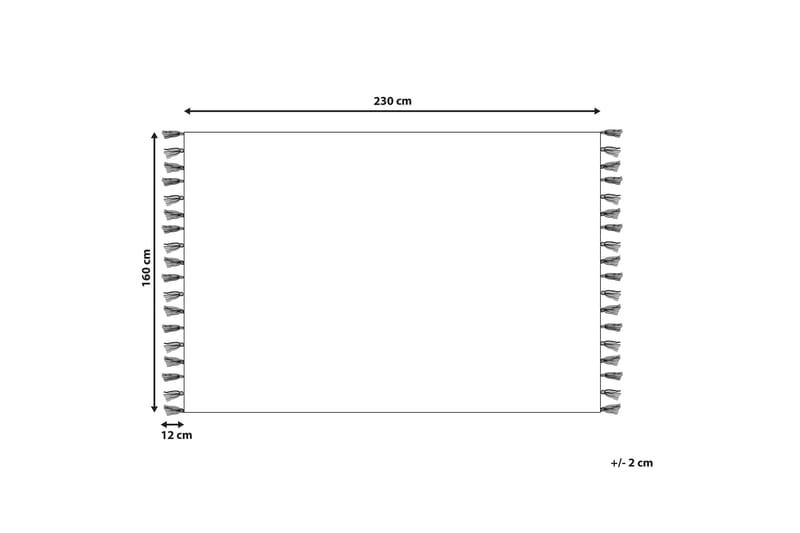 Puuvillamatto Kirsehir 160x230 cm - Punainen - Kodintekstiilit & matot - Matto - Moderni matto - Puuvillamatto