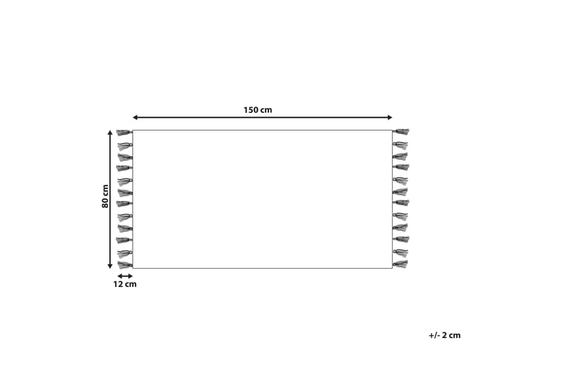 Puuvillamatto Kirsehir 80x150 cm - Punainen - Kodintekstiilit & matot - Matto - Moderni matto - Puuvillamatto