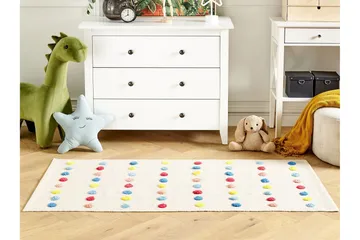 Puuvillamatto Leles 80x150 cm - Beige - Kodintekstiilit & matot - Lasten tekstiilit - Lastenhuoneen matto