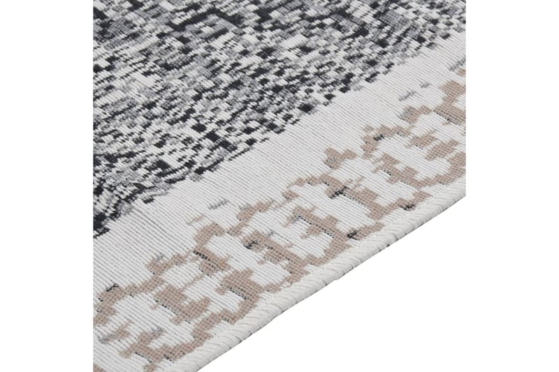 Matto musta ja harmaa 160x230 cm puuvilla - Harmaa - Kodintekstiilit & matot - Matto - Moderni matto - Puuvillamatto