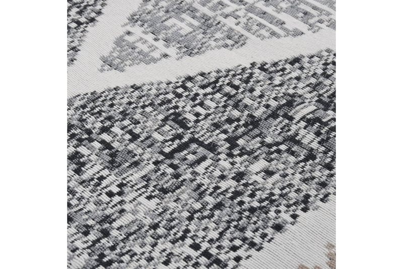 Matto musta ja harmaa 160x230 cm puuvilla - Harmaa - Kodintekstiilit & matot - Matto - Moderni matto - Puuvillamatto