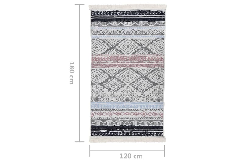 Matto pinkki ja sininen 120x180 cm puuvilla - Pinkki - Kodintekstiilit & matot - Matto - Moderni matto - Puuvillamatto