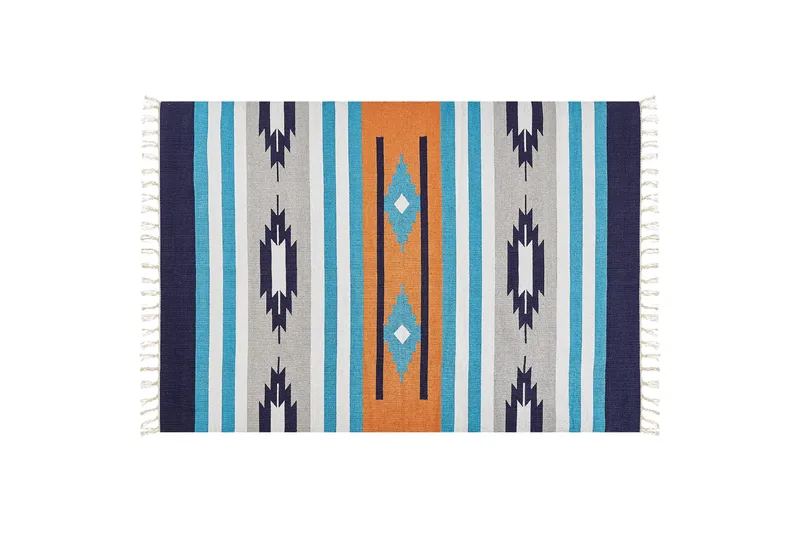 Puuvillamatto Noratus 200x300 cm, Sininen