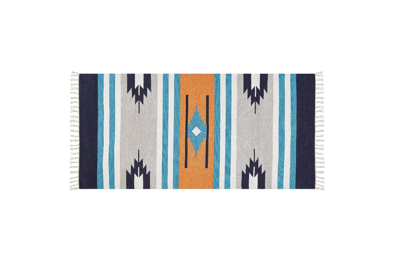 Puuvillamatto Noratus 80x150 cm - Sininen - Kodintekstiilit & matot - Matto - Moderni matto - Puuvillamatto