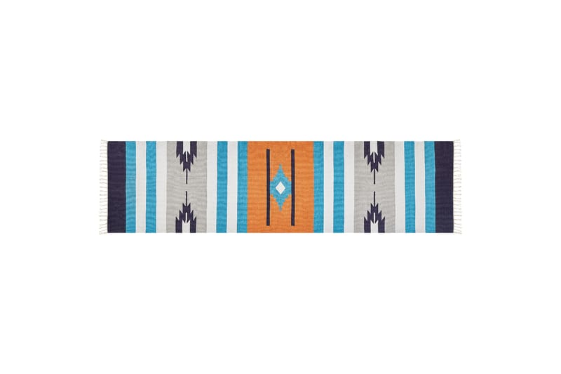 Puuvillamatto Noratus 80x300 cm - Sininen - Kodintekstiilit & matot - Matto - Moderni matto - Puuvillamatto