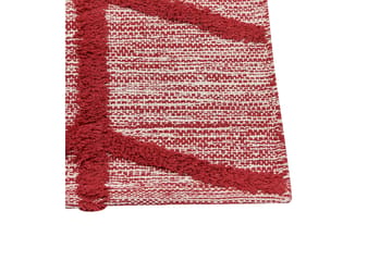 Puuvillamatto Notton 140x200 cm - Punainen - Kodintekstiilit & matot - Matto - Moderni matto - Puuvillamatto