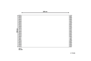 Puuvillamatto Nuru 140x200 cm - Beige - Kodintekstiilit & matot - Matto - Moderni matto - Puuvillamatto