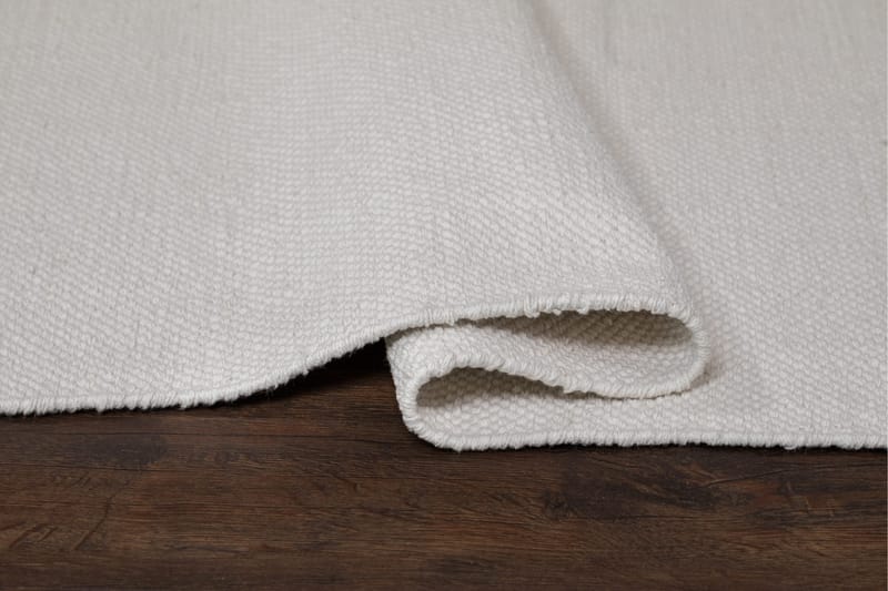 Puuvillamatto Hemsen 75x250 cm Valkoinen - Valkoinen - Kodintekstiilit & matot - Matto - Moderni matto - Puuvillamatto