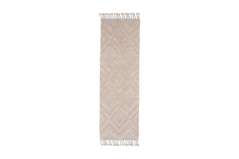 Puuvillamatto Hilma 250x80 cm - Luonnonvalkoinen - Kodintekstiilit & matot - Matto - Moderni matto - Puuvillamatto
