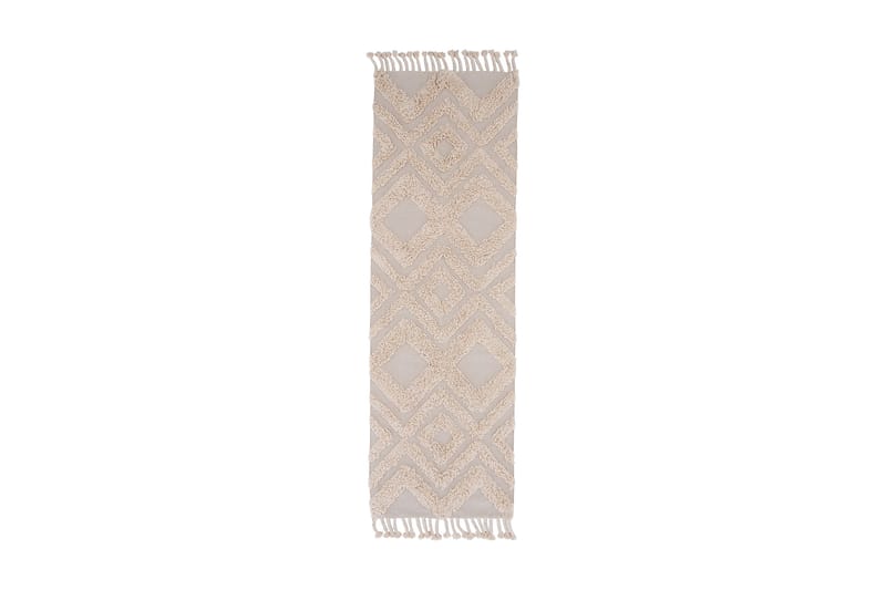 Puuvillamatto Hilma 250x80 cm - Luonnonvalkoinen - Kodintekstiilit & matot - Matto - Moderni matto - Puuvillamatto