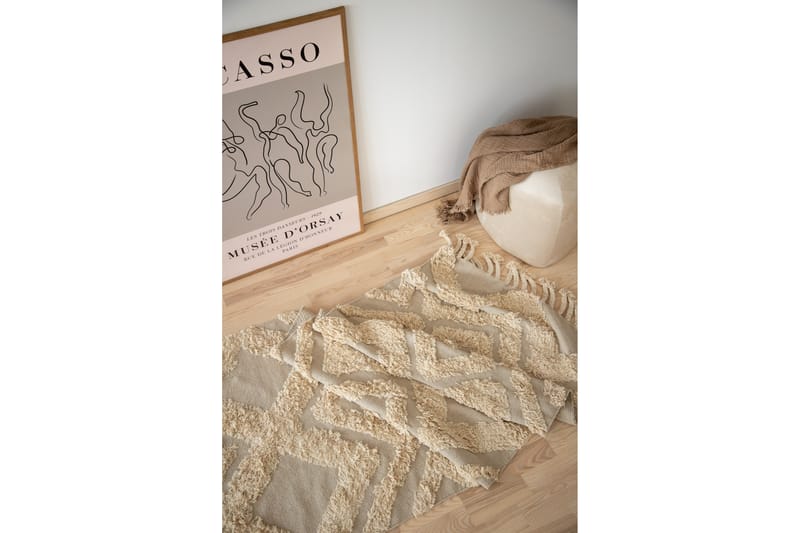 Puuvillamatto Hilma 250x80 cm - Luonnonvalkoinen - Kodintekstiilit & matot - Matto - Moderni matto - Puuvillamatto