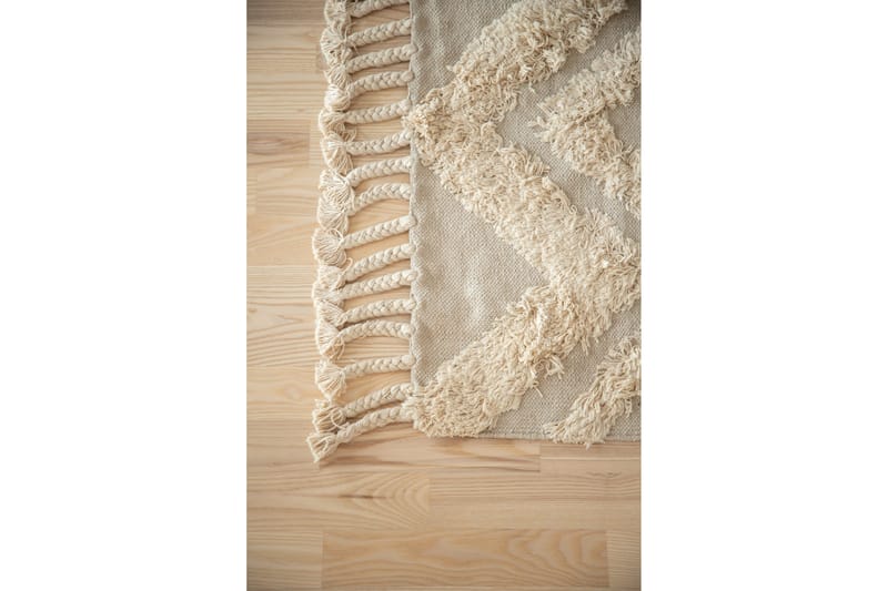 Puuvillamatto Hilma 250x80 cm - Luonnonvalkoinen - Kodintekstiilit & matot - Matto - Moderni matto - Puuvillamatto