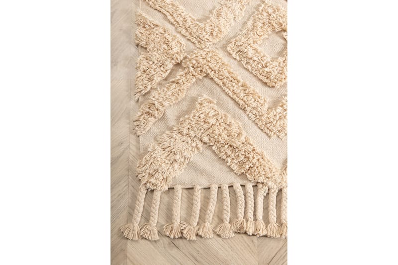 Puuvillamatto Hilma 300x200 cm - Luonnonvalkoinen - Kodintekstiilit & matot - Matto - Moderni matto - Puuvillamatto
