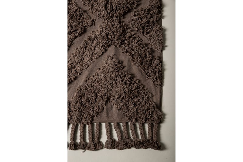 Puuvillamatto Hilma Suorakaide 250x350 cm - Ruskea - Kodintekstiilit & matot - Matto - Moderni matto - Puuvillamatto