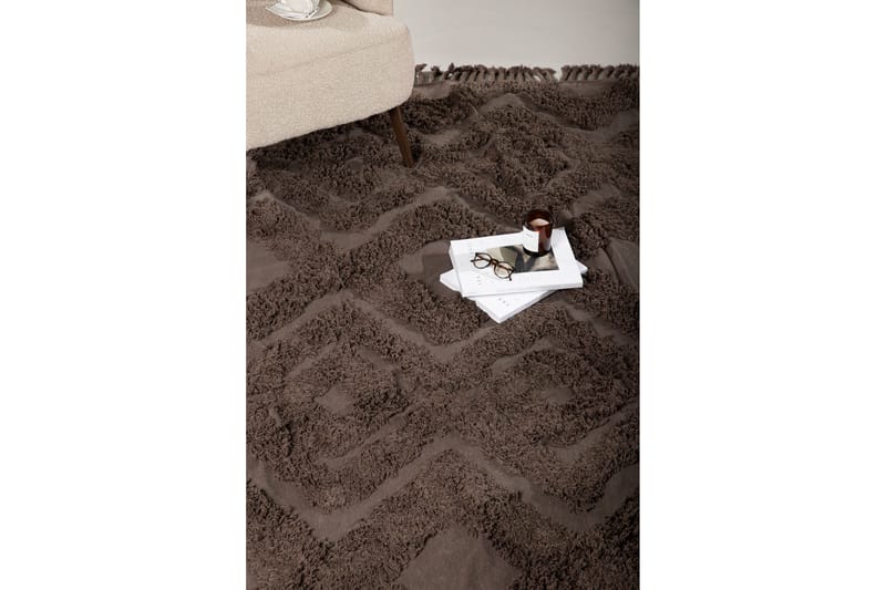 Puuvillamatto Hilma Suorakaide 250x350 cm - Ruskea - Kodintekstiilit & matot - Matto - Moderni matto - Puuvillamatto