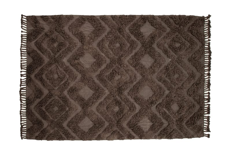 Puuvillamatto Hilma Suorakaide 250x350 cm - Ruskea - Kodintekstiilit & matot - Matto - Moderni matto - Puuvillamatto