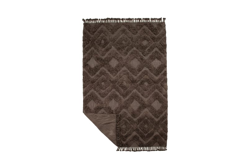 Puuvillamatto Hilma Suorakaide 250x350 cm - Ruskea - Kodintekstiilit & matot - Matto - Moderni matto - Puuvillamatto