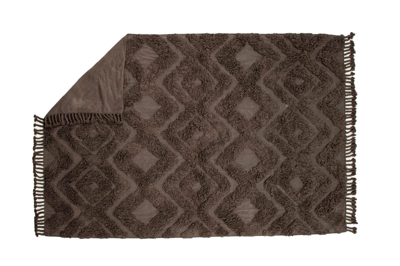 Puuvillamatto Hilma Suorakaide 250x350 cm - Ruskea - Kodintekstiilit & matot - Matto - Moderni matto - Puuvillamatto