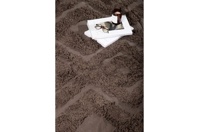 Puuvillamatto Hilma Suorakaide 250x350 cm - Ruskea - Kodintekstiilit & matot - Matto - Moderni matto - Puuvillamatto