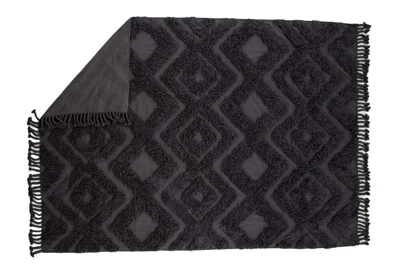 Puuvillamatto Hilma Suorakaide 250x350 cm - Tummanharmaa - Kodintekstiilit & matot - Matto - Moderni matto - Puuvillamatto