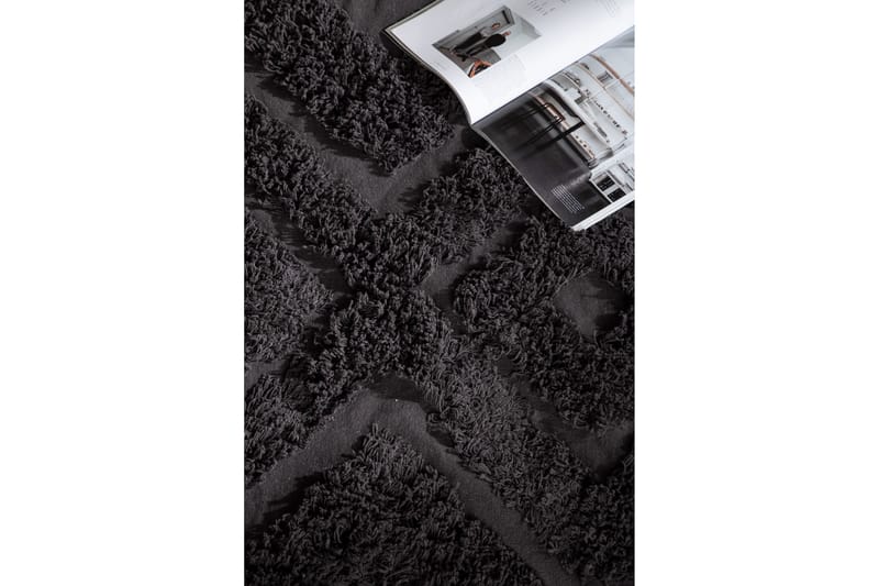 Puuvillamatto Hilma Suorakaide 250x350 cm - Tummanharmaa - Kodintekstiilit & matot - Matto - Moderni matto - Puuvillamatto