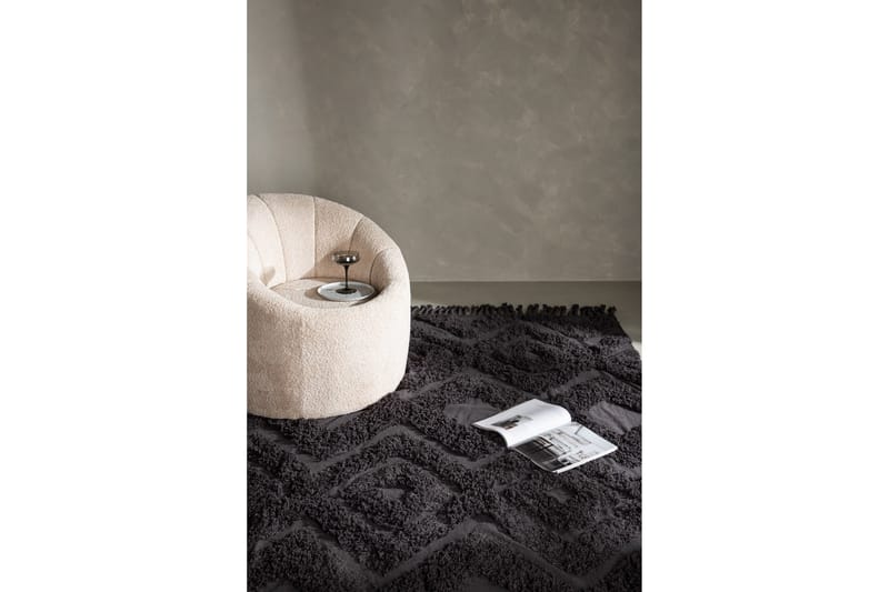 Puuvillamatto Hilma Suorakaide 250x350 cm - Tummanharmaa - Kodintekstiilit & matot - Matto - Moderni matto - Puuvillamatto