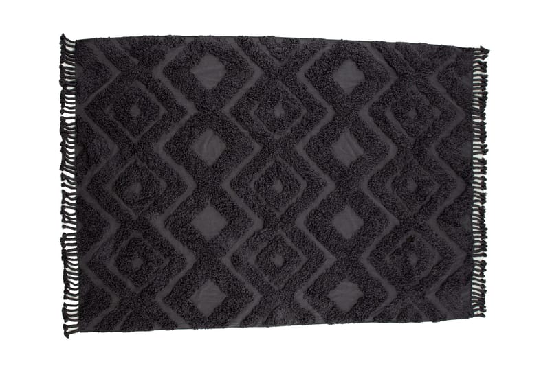 Puuvillamatto Hilma Suorakaide 250x350 cm - Tummanharmaa - Kodintekstiilit & matot - Matto - Moderni matto - Puuvillamatto