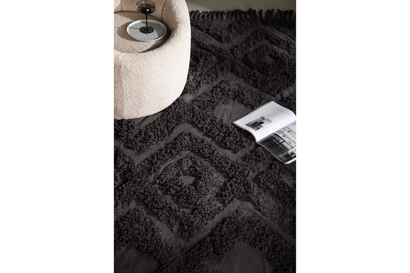 Puuvillamatto Hilma Suorakaide 250x350 cm - Tummanharmaa - Kodintekstiilit & matot - Matto - Moderni matto - Puuvillamatto