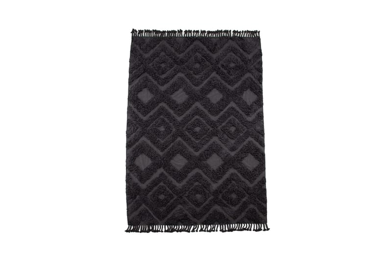 Puuvillamatto Hilma Suorakaide 250x350 cm, Tummanharmaa