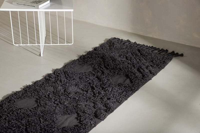 Puuvillamatto Hilma Suorakaide 70x200 cm - Tummanharmaa - Kodintekstiilit & matot - Matto - Moderni matto - Puuvillamatto