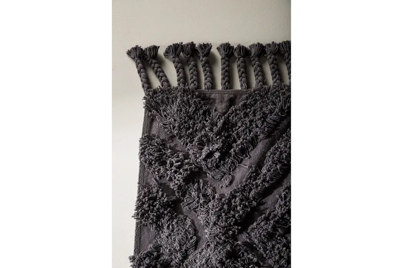 Puuvillamatto Hilma Suorakaide 70x200 cm - Tummanharmaa - Kodintekstiilit & matot - Matto - Moderni matto - Puuvillamatto