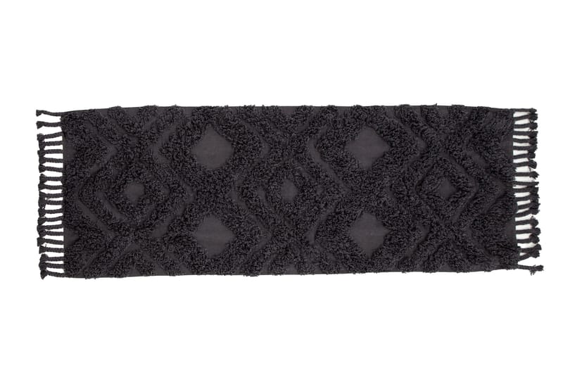 Puuvillamatto Hilma Suorakaide 70x200 cm, Tummanharmaa