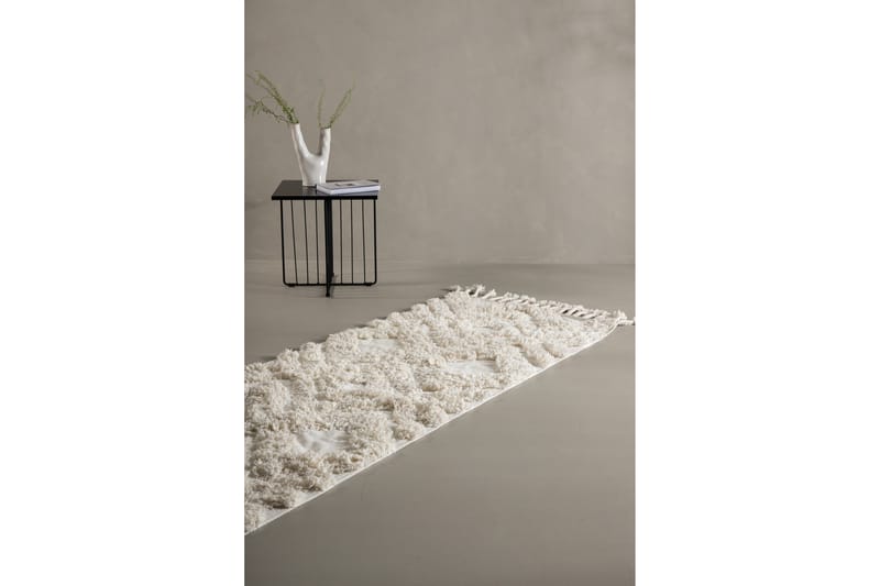 Puuvillamatto Hilma Suorakaide 70x200 cm - Valkoinen - Kodintekstiilit & matot - Matto - Moderni matto - Puuvillamatto