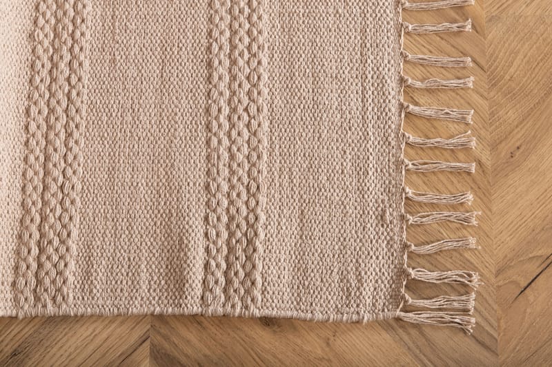 Puuvillamatto Nico 80x250 cm - Beige - Kodintekstiilit & matot - Matto - Moderni matto - Puuvillamatto