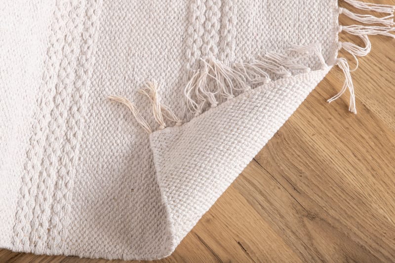 Puuvillamatto Nico 80x250 cm - Luonnonvalkoinen - Kodintekstiilit & matot - Matto - Moderni matto - Puuvillamatto