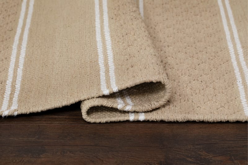 Puuvillamatto Solhaga 75x250 cm Vaalea Pellava - Vaalea Pellavanruskea - Kodintekstiilit & matot - Matto - Moderni matto - Puuvillamatto