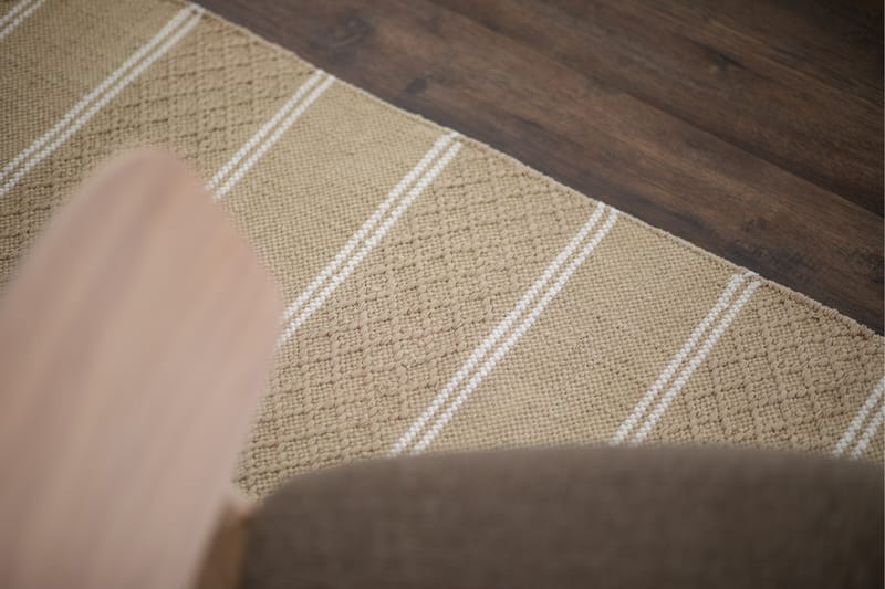 Puuvillamatto Solhaga 75x250 cm Vaalea Pellava - Vaalea Pellavanruskea - Kodintekstiilit & matot - Matto - Moderni matto - Puuvillamatto