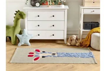 Puuvillamatto Sakubo 80x150 cm - Harmaa - Kodintekstiilit & matot - Lasten tekstiilit - Lastenhuoneen matto