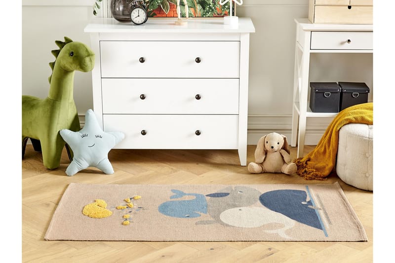 Puuvillamatto Seai 80x150 cm - Beige - Kodintekstiilit & matot - Matto - Moderni matto - Puuvillamatto