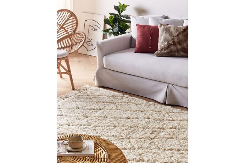 Puuvillamatto Silchar 140x200 cm - Beige - Kodintekstiilit & matot - Matto - Moderni matto - Puuvillamatto
