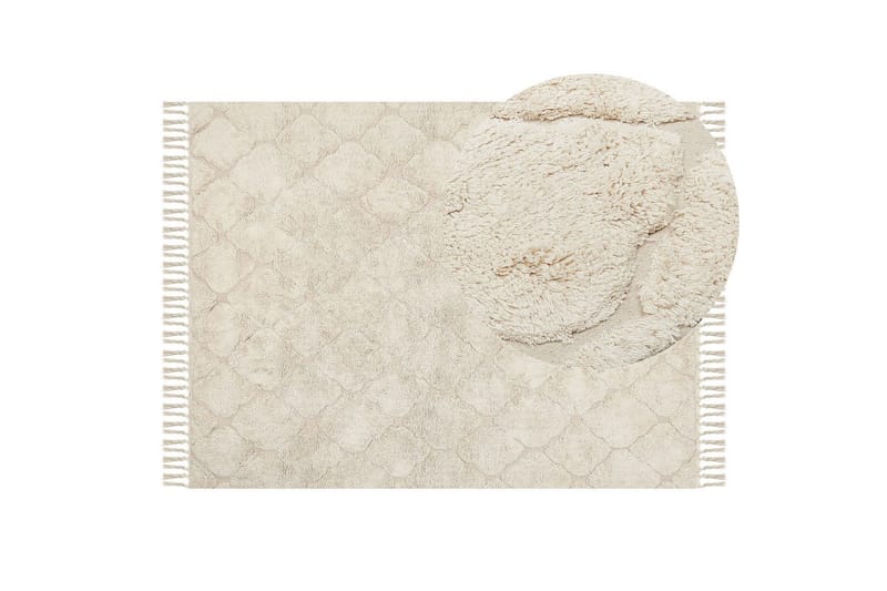 Puuvillamatto Silchar 140x200 cm - Beige - Kodintekstiilit & matot - Matto - Moderni matto - Puuvillamatto
