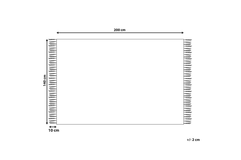 Puuvillamatto Sinop 140x200 cm - Ruskea - Kodintekstiilit & matot - Matto - Moderni matto - Puuvillamatto